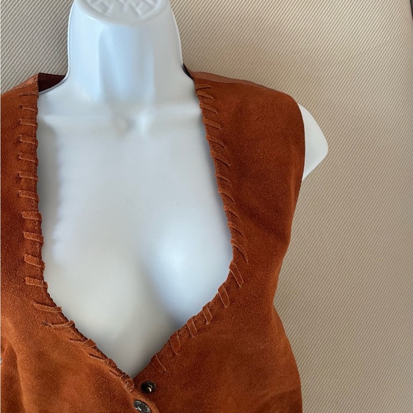Rust suede vest - Picture 3 of 5